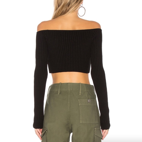 Lovers + Friends Black Off-the-Shoulder Sweater - Picture 3 of 11